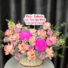 Lẵng Hoa Cao Cấp Set 1