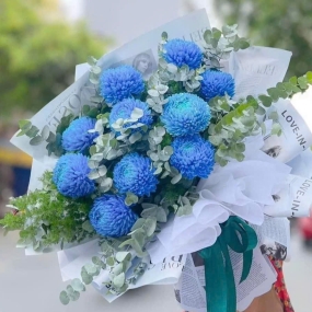 10 Bông Mẫu Đơn Nhập Khẩu Xanh